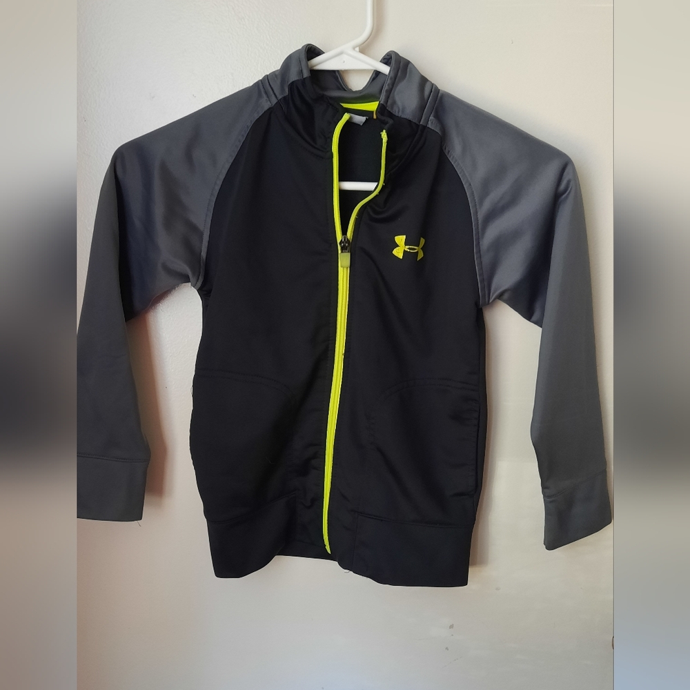Under Armour Black and Gray Jacket with Neon Highlights